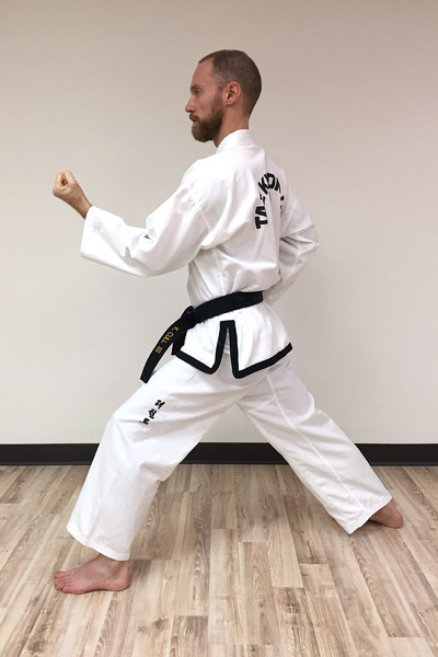 Taekwon-Do inner forearm block side view