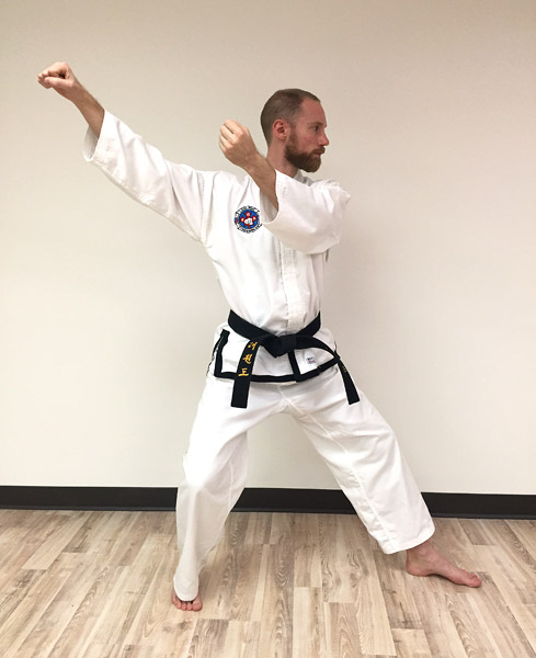 Taekwon-do middle guarding blocks - preparation