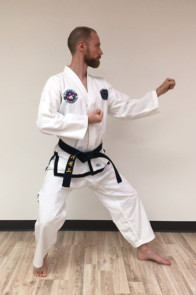 Taekwon-do forearm middle guarding blocks