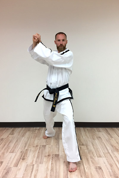 Taekwon-do outer forearm high side block